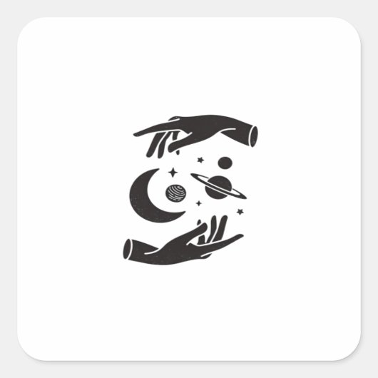 Whimsigoth Design Vierkante Sticker (Voorkant)