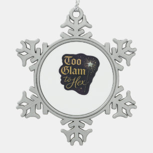 Whimsigoth Fantasie Mistichele Bossen, Manen & Mag Tin Sneeuwvlok Ornament