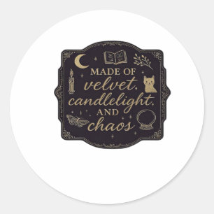 Whimsigoth Fantasie Mysterieuze Bossen, Manen & Ma Ronde Sticker