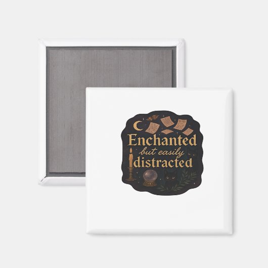 Whimsigoth Fantasy Mysterieuze Bossen, Manen & Mag Magneet (Voorkant / Achterkant)