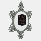 Whimsigoth Fantasy Mystieke bossen, manen en magie Tin Sneeuwvlok Ornament (Links)