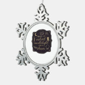 Whimsigoth Fantasy Mystieke bossen, manen en magie Tin Sneeuwvlok Ornament (Rechts)