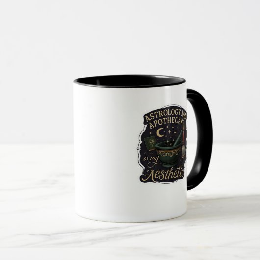 Whimsigoth Fantasy – Mystieke bossen, manen en man Mok (Voorkant rechts)