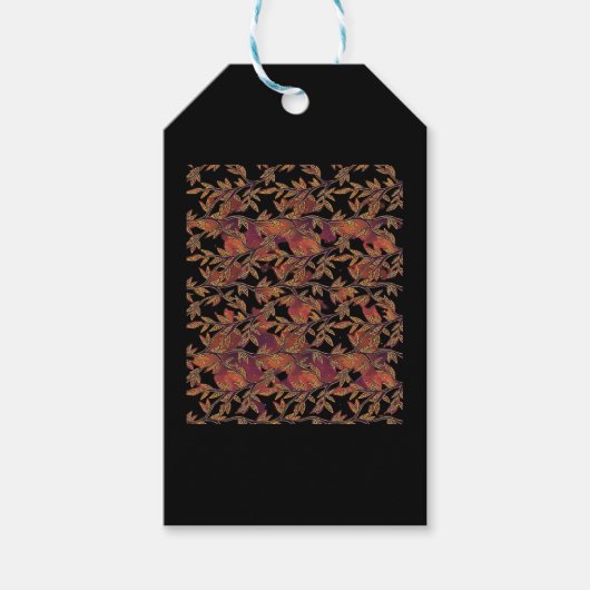 Whimsigoth Golden Vinework Graphic Cadeaulabel (Voorkant)