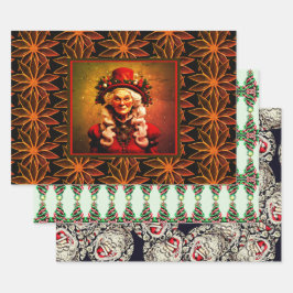 WHIMSIGOTH HOLIDAY wrapping paper 3-vellen set