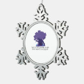 Whimsigoth Ink – Mystieke bossen, manen en magisch Tin Sneeuwvlok Ornament (Rechts)