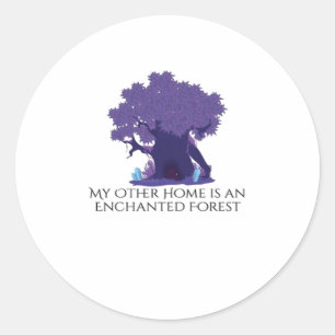 Whimsigoth Inkt – Mystieke Bossen, Manen & Magie A Ronde Sticker
