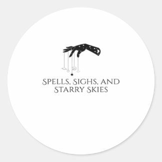 Whimsigoth Inkt – Mystieke Bossen, Manen & Magie O Ronde Sticker