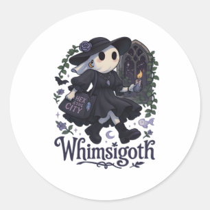 Whimsigoth Met City Classic – Stedelijke Magie Ont Ronde Sticker