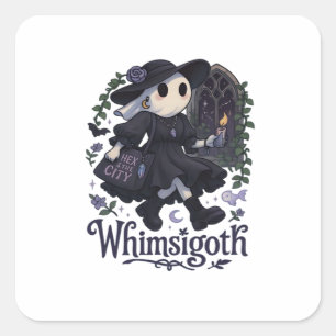 Whimsigoth Met City Classic – Stedelijke Magie Ont Vierkante Sticker