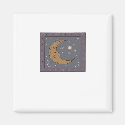 Whimsigoth Moon Classic Magneet (Voorkant)