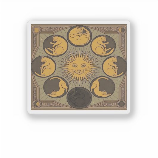 Whimsigoth Moon Classic Sticker (Voorkant)