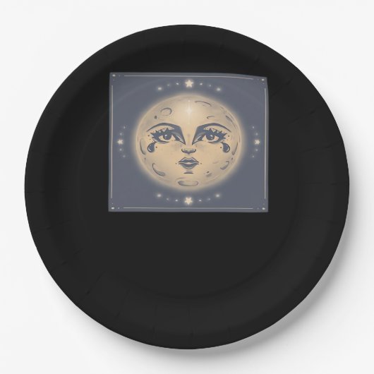  Whimsigoth Moon Papieren Bordje (Voorkant)