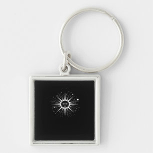 Whimsigoth Night Sky Sun Moon Witchy Classic Hallo Sleutelhanger