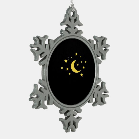 Whimsigoth Night Sky Sun Moon Witchy Tin Sneeuwvlok Ornament (Links)
