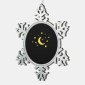 Whimsigoth Night Sky Sun Moon Witchy Tin Sneeuwvlok Ornament (Rechts)