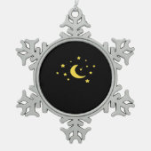 Whimsigoth Night Sky Sun Moon Witchy Tin Sneeuwvlok Ornament (Voorkant)