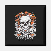 Whimsigoth Skulls & Mushrooms Botanische leeftijd Magneet (Voorkant)