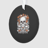 Whimsigoth Skulls & Mushrooms Botanische leeftijd Ornament (voorkant)