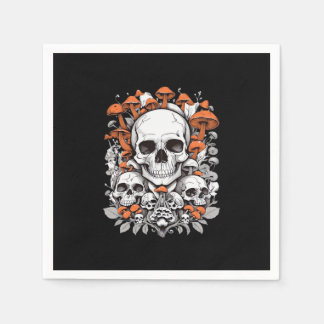 Whimsigoth Skulls & Mushrooms Botanische leeftijd Servet