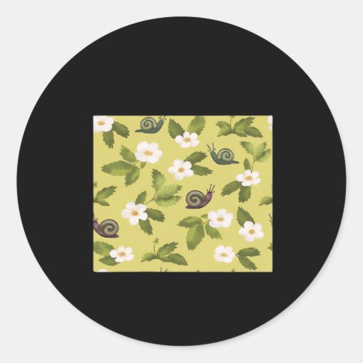 Whimsigoth Snail Classic Ronde Sticker (Voorkant)