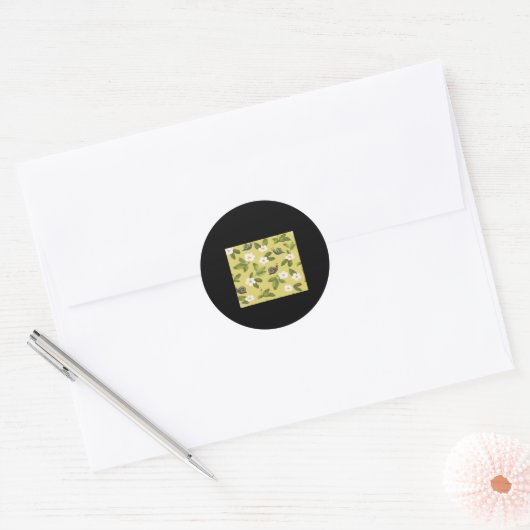 Whimsigoth Snail Classic Ronde Sticker (Envelop)