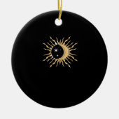 Whimsigoth Sun Moon Space Classic Keramisch Ornament (Voorkant)