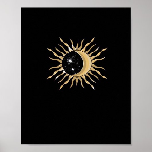 Whimsigoth Sun Moon Space Classic Poster (Voorkant)