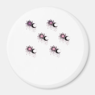 Whimsigoth Sun Moon Witchy Magneet