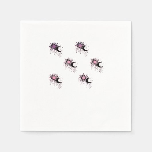 Whimsigoth Sun Moon Witchy Servet (Voorkant)