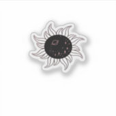 Whimsigoth Sun Space Mountains en zonsondergang Sticker (Voorkant)
