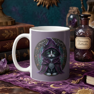 Whimsigoth Tuxedo Kat Dark Academia Verjaardag Koffiemok