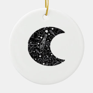 Whimsigoth Witch Moon Wicca Kawaii Gothic Tattoo A Keramisch Ornament
