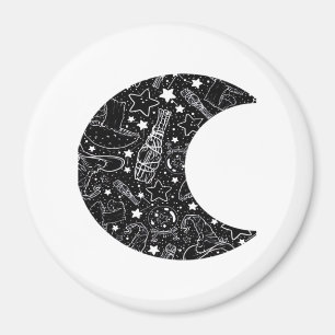 Whimsigoth Witch Moon Wicca Kawaii Gothic Tattoo A Magneet