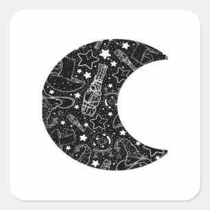 Whimsigoth Witch Moon Wicca Kawaii Gothic Tattoo A Vierkante Sticker