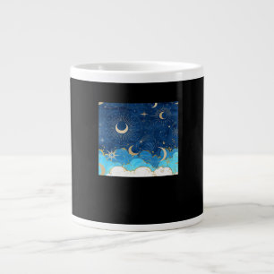 Whimsigoth Wolken Zon Maan Witchy Classic Extra Grote Beker