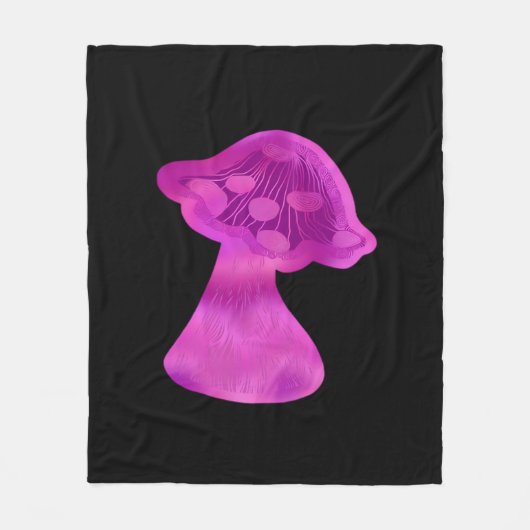 Whimsigoth Zen Pattern Mushroom Fleece Deken (Voorkant)
