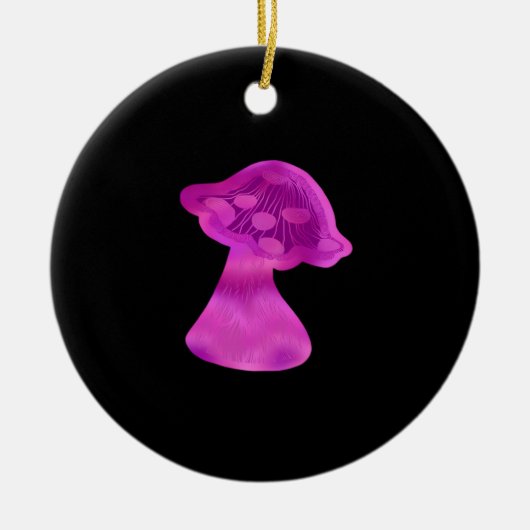 Whimsigoth Zen Pattern Mushroom Keramisch Ornament (Voorkant)