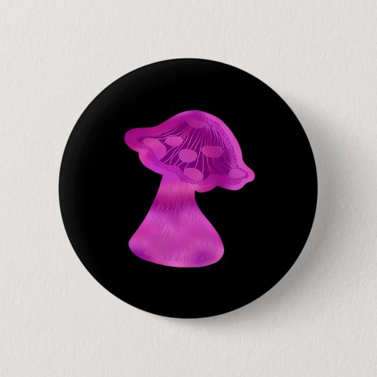 Whimsigoth Zen Pattern Mushroom Ronde Button 5,7 Cm (Voorkant)