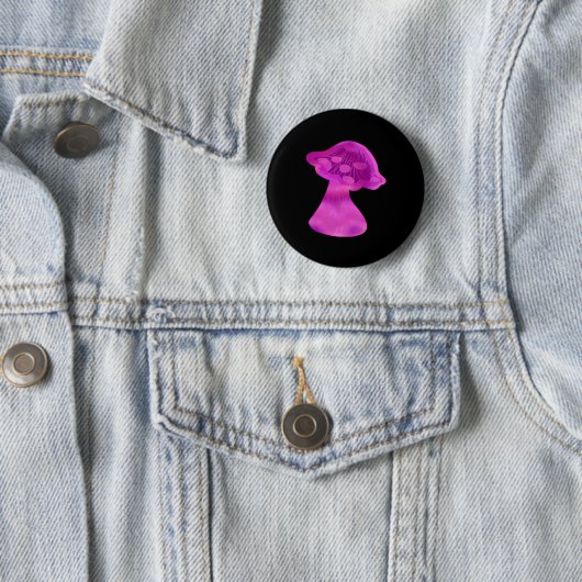 Whimsigoth Zen Pattern Mushroom Ronde Button 5,7 Cm (In situ)