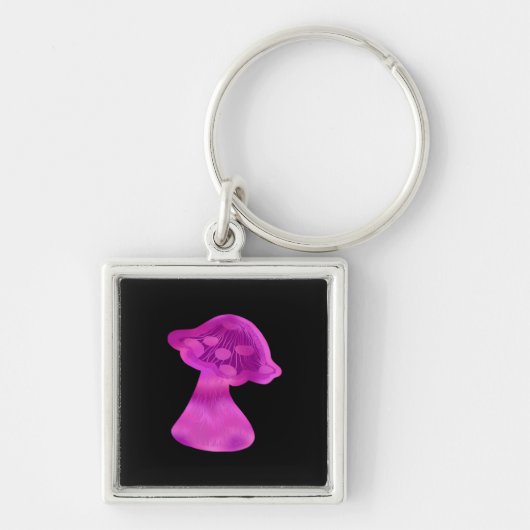 Whimsigoth Zen Pattern Mushroom Sleutelhanger (Voorkant)
