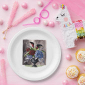 Whimsigothic – Gothic Floral Vase Aesthetic Classi Papieren Bordje (Feest)