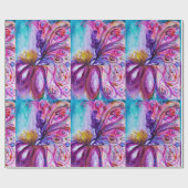 WHIMSIKE CUTE BLOEMENFEE IN ROZE, GOUDEN SPROKKELS CADEAUPAPIER (Vlak)