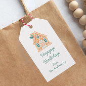 Whimsisch kerstfeest cadeaulabel