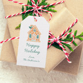 Whimsisch kerstfeest cadeaulabel