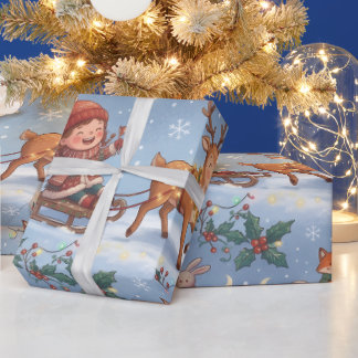 Whimsisch Kerstmis Cadeaupapier