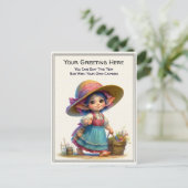 Whimsische alledaagse sentiment verhaalboek kunst briefkaart (Staand voorkant)