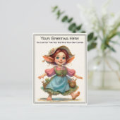 Whimsische alledaagse sentiment verhaalboek kunst briefkaart (Staand voorkant)