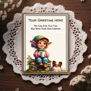 Whimsische alledaagse sentiment verhaalboek kunst  briefkaart