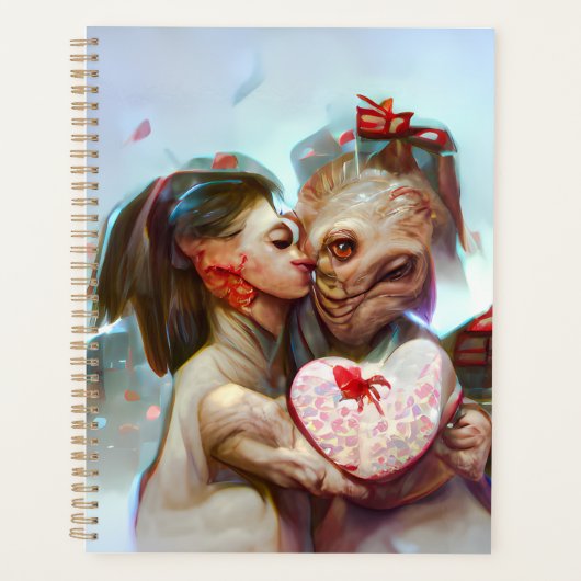Whimsische buitenaardse romance planner (Voorkant)